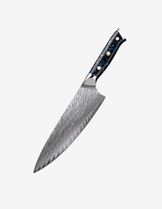 Couteau japonais en acier damas