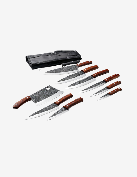 Ensemble de couteaux de cuisine 7 pièces avec étui de transport