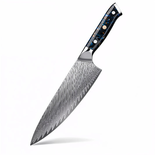 Couteau japonais en acier damas